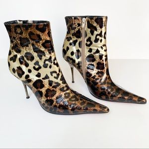 leopard pointed toe heels